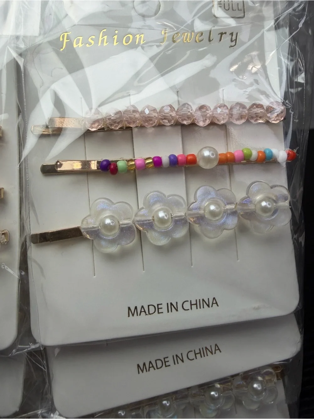 12 SETS 36 Women’s Iridescent Flower Hair Clips 12-3pc Sets 36 Hair Clips In All